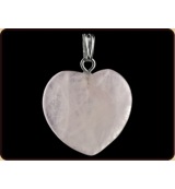 Ruben Robijn Hanger hart 20mm roze kwarts (1 stuk)