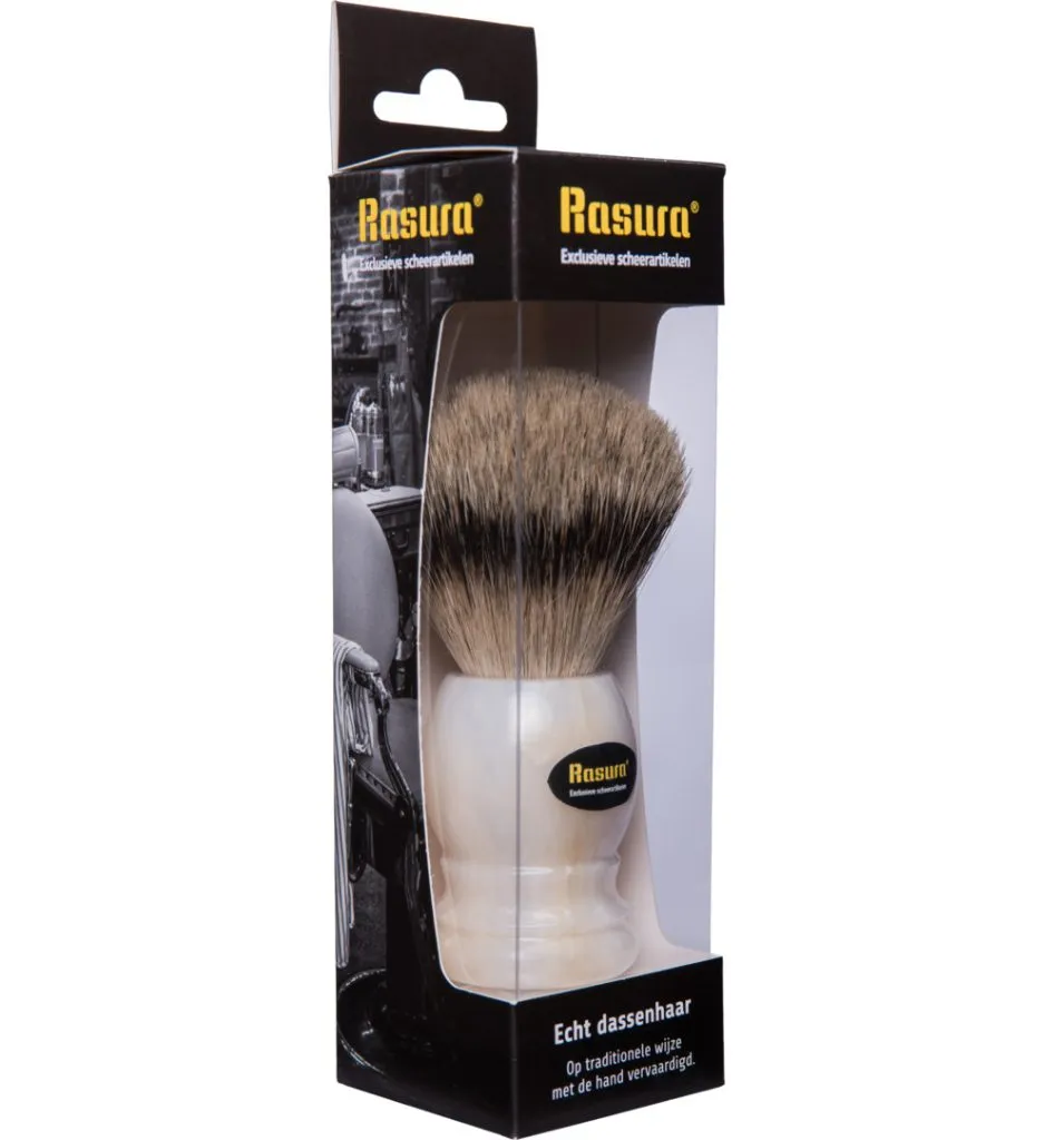 Rasura Scheerkwast silverspits wit (1 stuk)