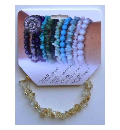 Steengoed Splitarmband citrien (1 stuk)