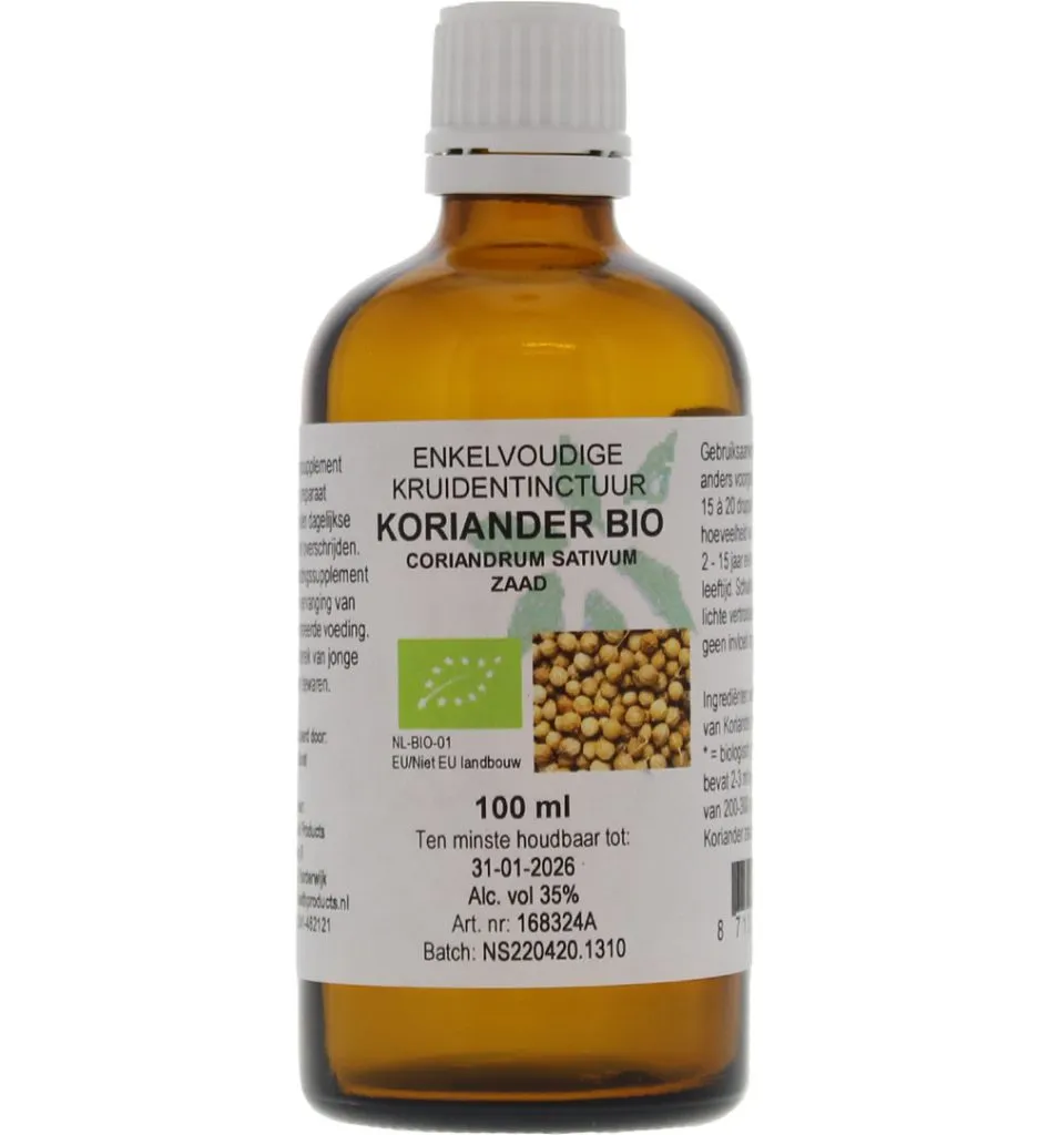 De Cruydhof Coriandrum sativum / koriander tinctuur bio (100 ml)