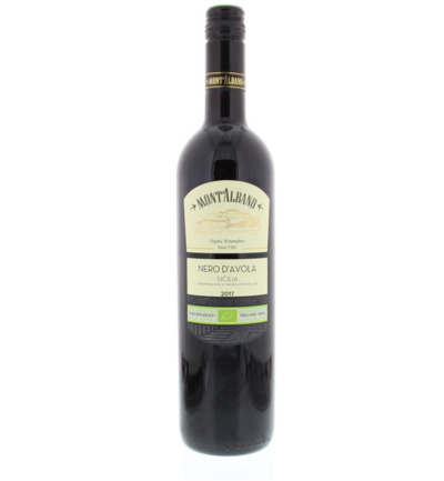 Mont Albano Nero d avola terre siciliane rood bio (750 ml)