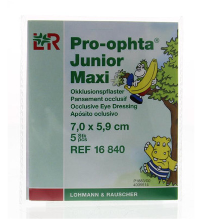 Pro-optha Occlusiepleister maxi 7 x 5.9 cm (5 stuks)