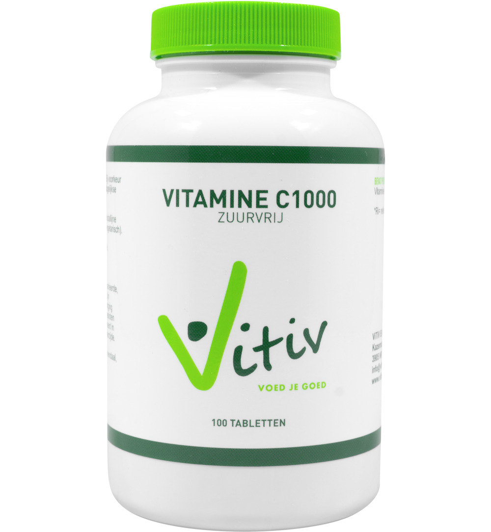 Vitiv Vitamine C1000 Zuurvrij (100 tabletten)