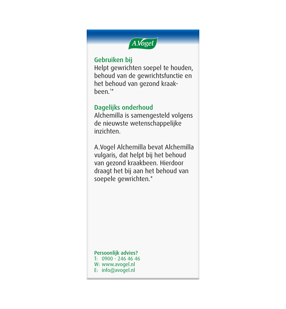 A.Vogel Alchemilla complex gewrichten (60 tabletten) - image 3