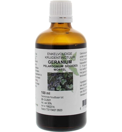 De Cruydhof Pelargonium / geraniumwortel tinctuur (100 ml)