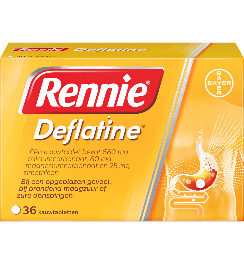 Rennie Deflatine (36 tabletten)