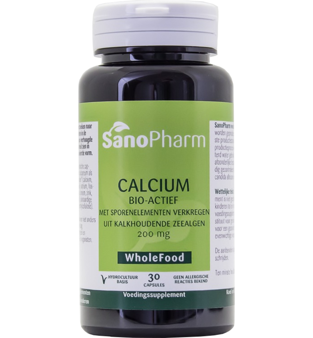 Sanopharm Calcium 200 mg wholefood (30 capsules)