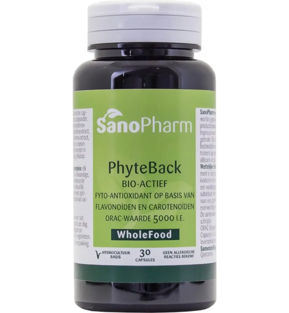 Sanopharm Phyte-Back Antioxidanten Wholefood (30 capsules)