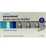 Apotex Paracetamol 240Mg (10 Zetpillen)