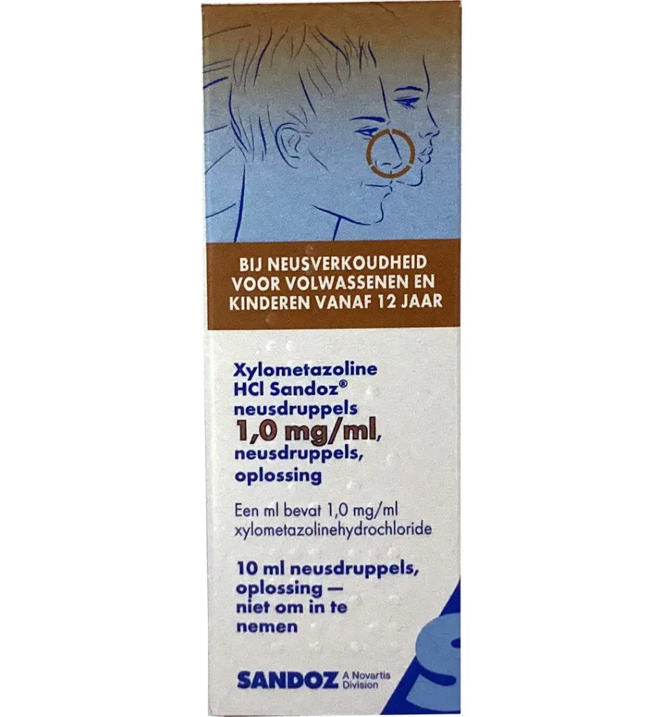 Sandoz Xylometazoline 1mg/ml druppels (10 ml)