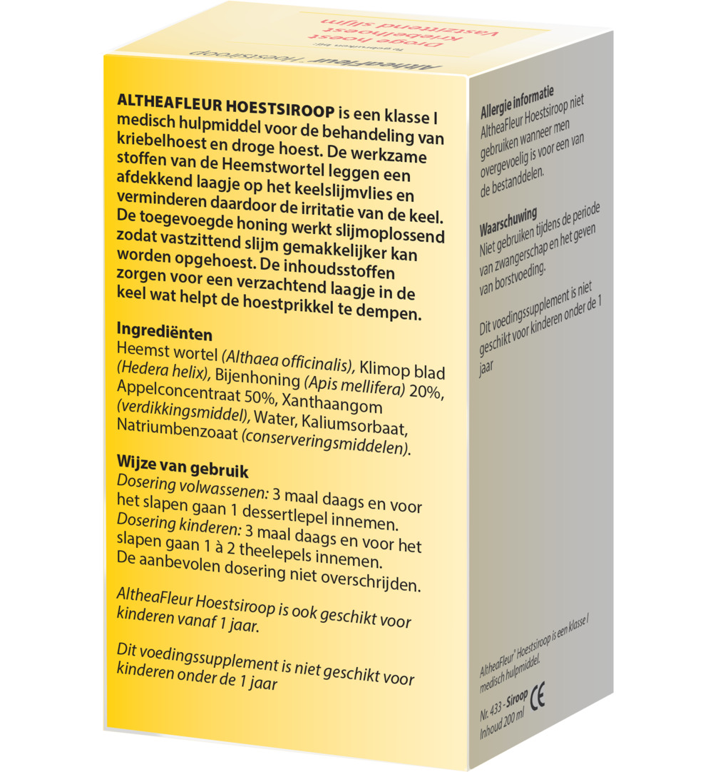 Bloem Altheafleur Hoestsiroop (200 ml)