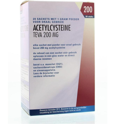 Teva Acetylcysteine 200 mg (20 zakjes)