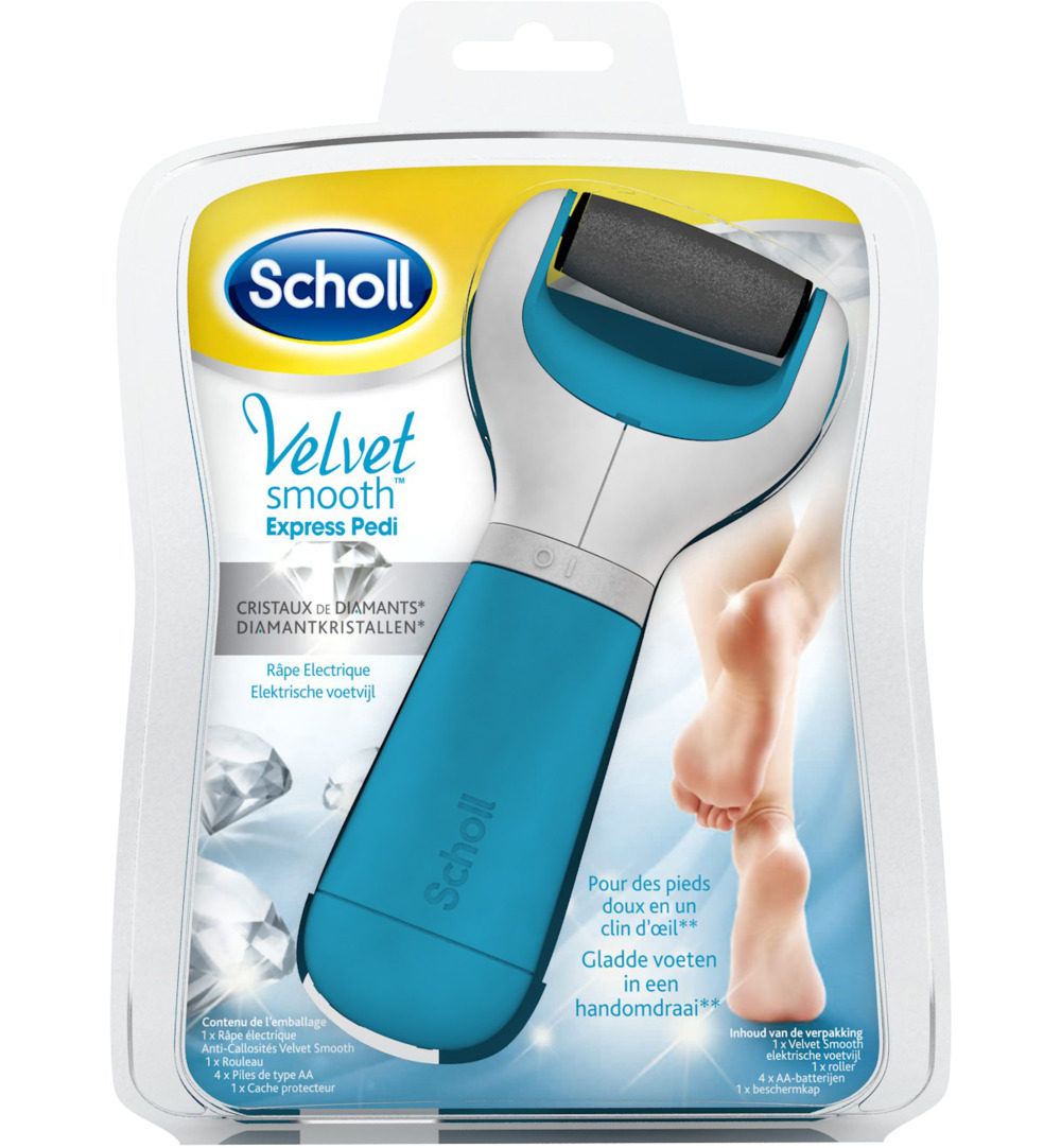 Scholl Velvet smooth start electronische voetvijl blauw (1 stuk)