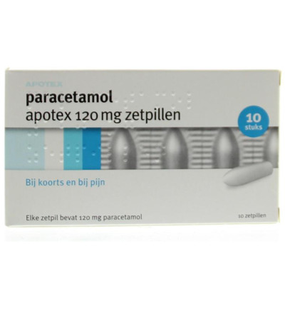 Apotex Paracetamol 120Mg (10 Zetpillen)