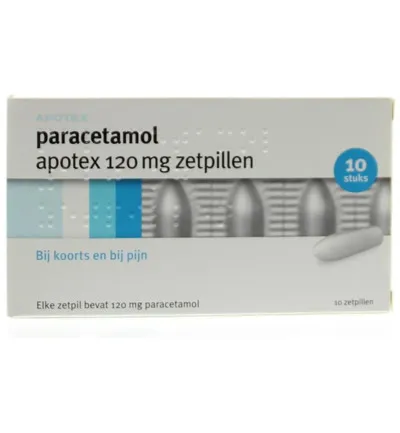 Apotex Paracetamol 120Mg (10 Zetpillen)