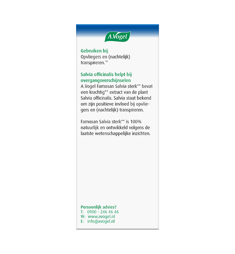 A.Vogel Famosan salvia overgang sterk (25 stuks) - image 3