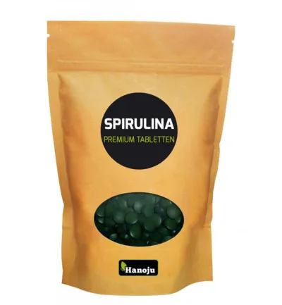 Hanoju Spirulina 400mg premium zak (625 tabletten)