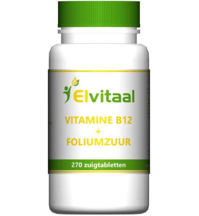 Elvitaal/Elvitum Vitamine B12 1000mcg + foliumzuur (270 zuigtabletten)