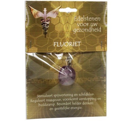 Steengoed Hanger gezondheidssteen fluoriet (1 stuk)
