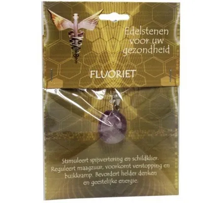 Steengoed Hanger gezondheidssteen fluoriet (1 stuk)