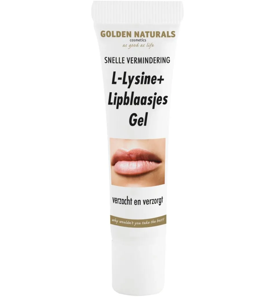 Golden Naturals L-Lysine+ Lipblaasjes Gel Tube (15 ml)