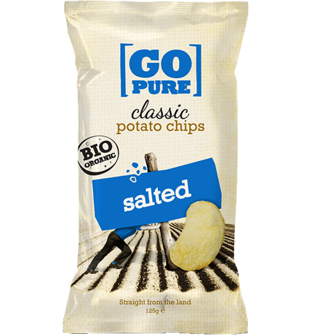 Go Pure Chips naturel gezouten bio (125 gr)