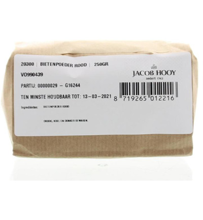 Jacob Hooy Bietenpoeder Rood (250 gr)