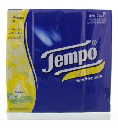 Tempo Plus Sensitive Kamille/Aloe (24 X 9 stuks)