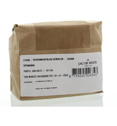 Jacob Hooy Pepermuntblad gemalen (250 gr)