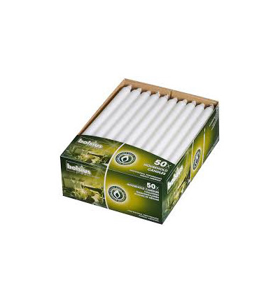Bolsius Tafelkaars 290/22 Wit (50 stuks)