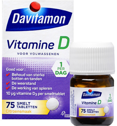 Davitamon D Volwassen smelttablet (75 tabletten)