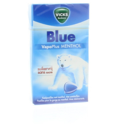 Vicks Blue menthol suikervrij box (40 gr)