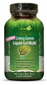 Irwin Naturals Livinggreen liquid gel multi for women (90 softgels)