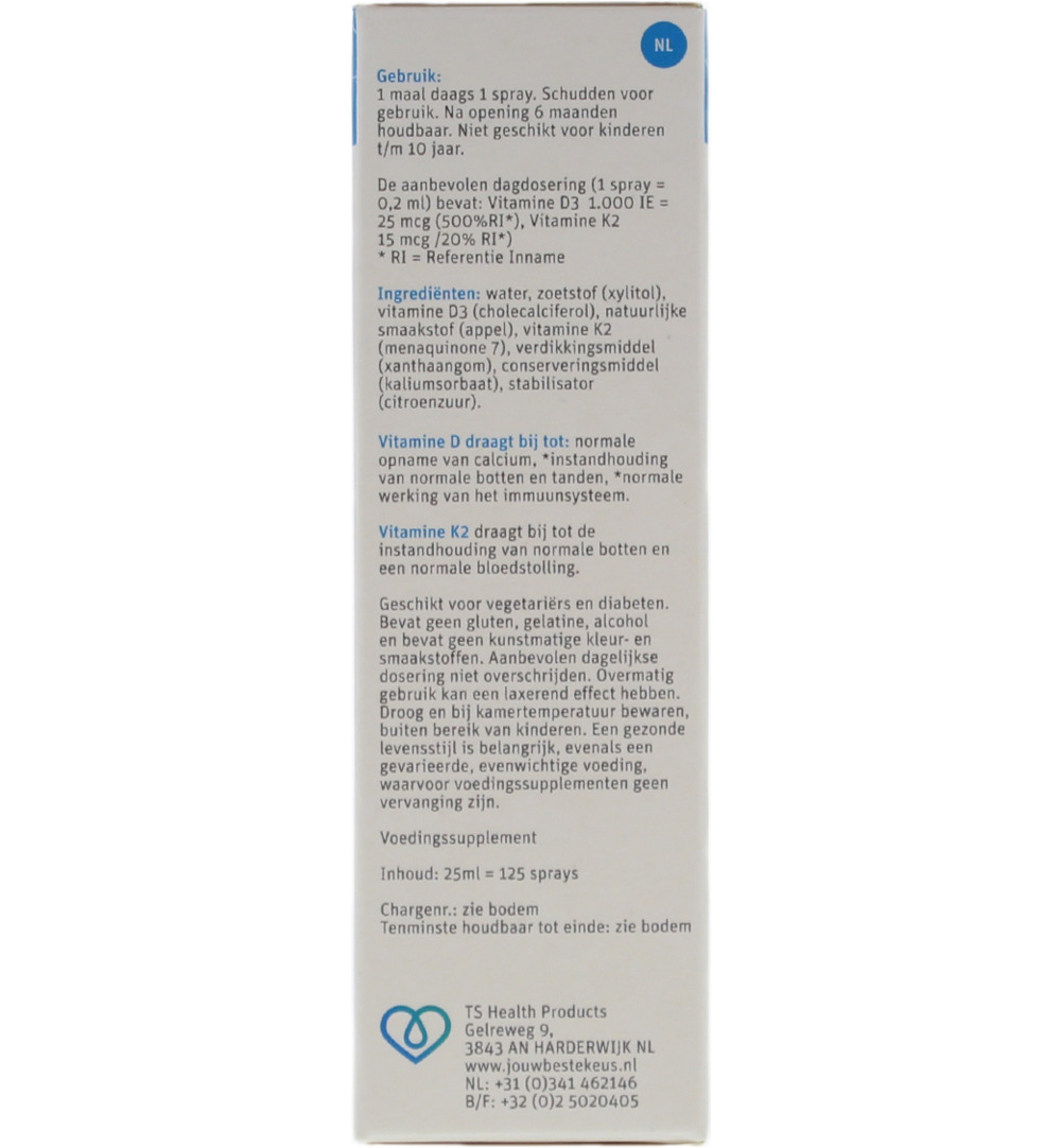 TS Choice Vitaminespray vitamine D3 + K2 (25 ml) - image 3