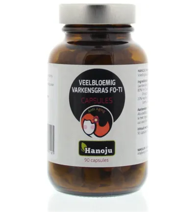 Hanoju Veelbloemig varkensgras fo-ti (90 capsules)