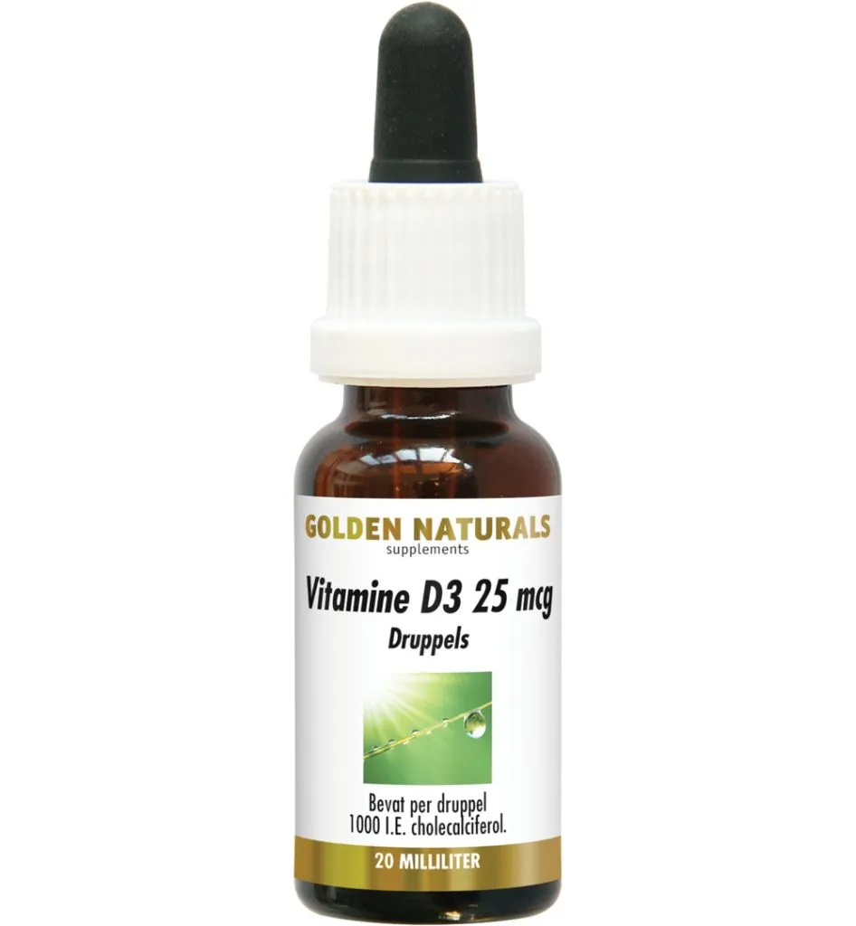 Golden Naturals Vitamine D3 25 mcg druppels (20 ml)
