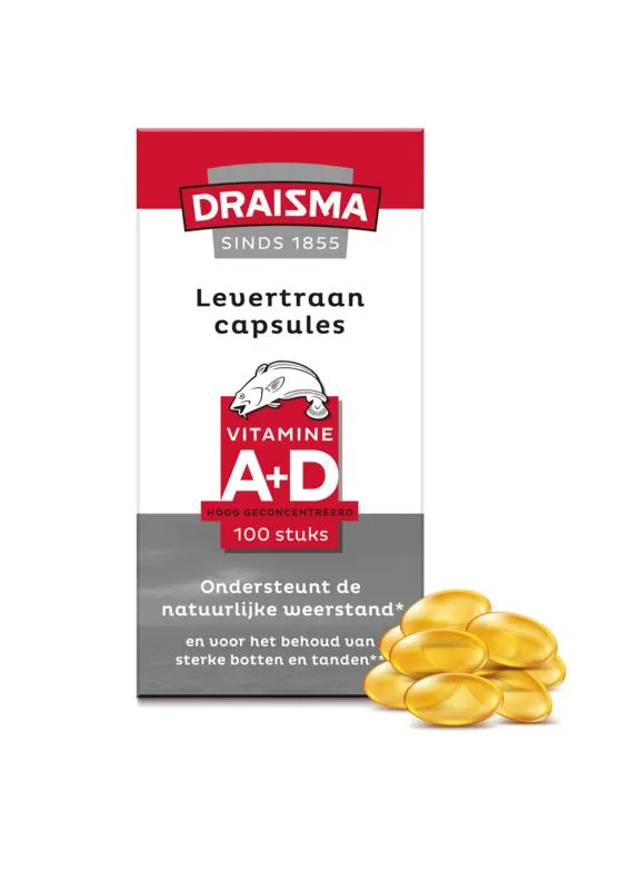 Draisma Vitamine A + D Levertraan (100 softgels)