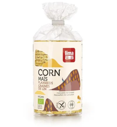 Lima Maiswafels Met Lijnzaad Bio (130 gr)