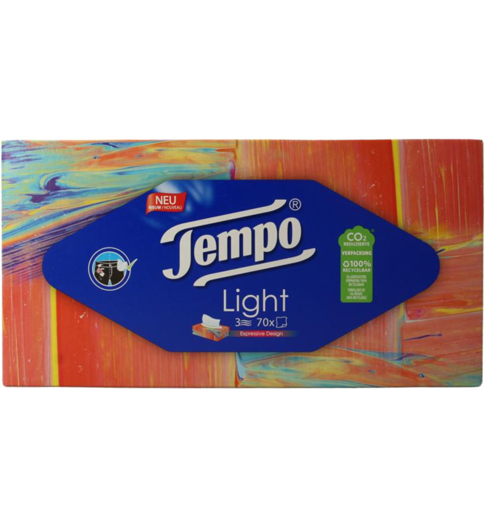 Tempo Tissue Box Light 3-Laags (70 stuks)