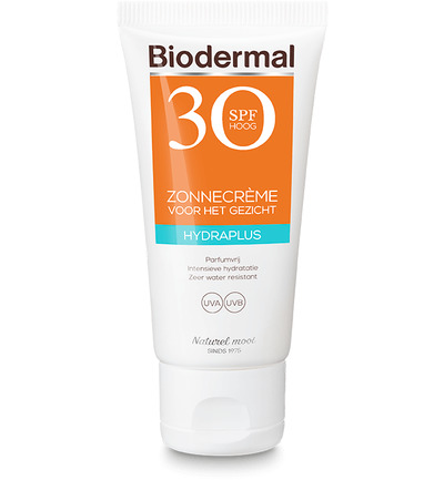Biodermal Zonnecreme gezicht hydraplus SPF30 (50 ml)
