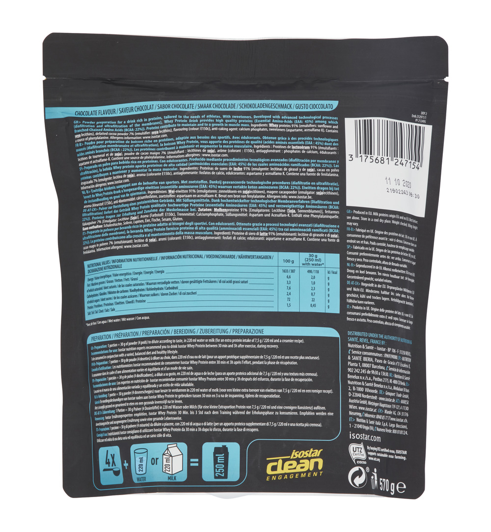 Isostar Whey Protein Chocolade (570 gr)