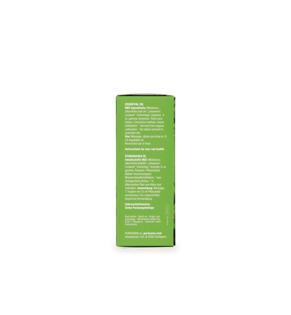 Purasana Tea Tree Olie Bio (10 ml) - image 2