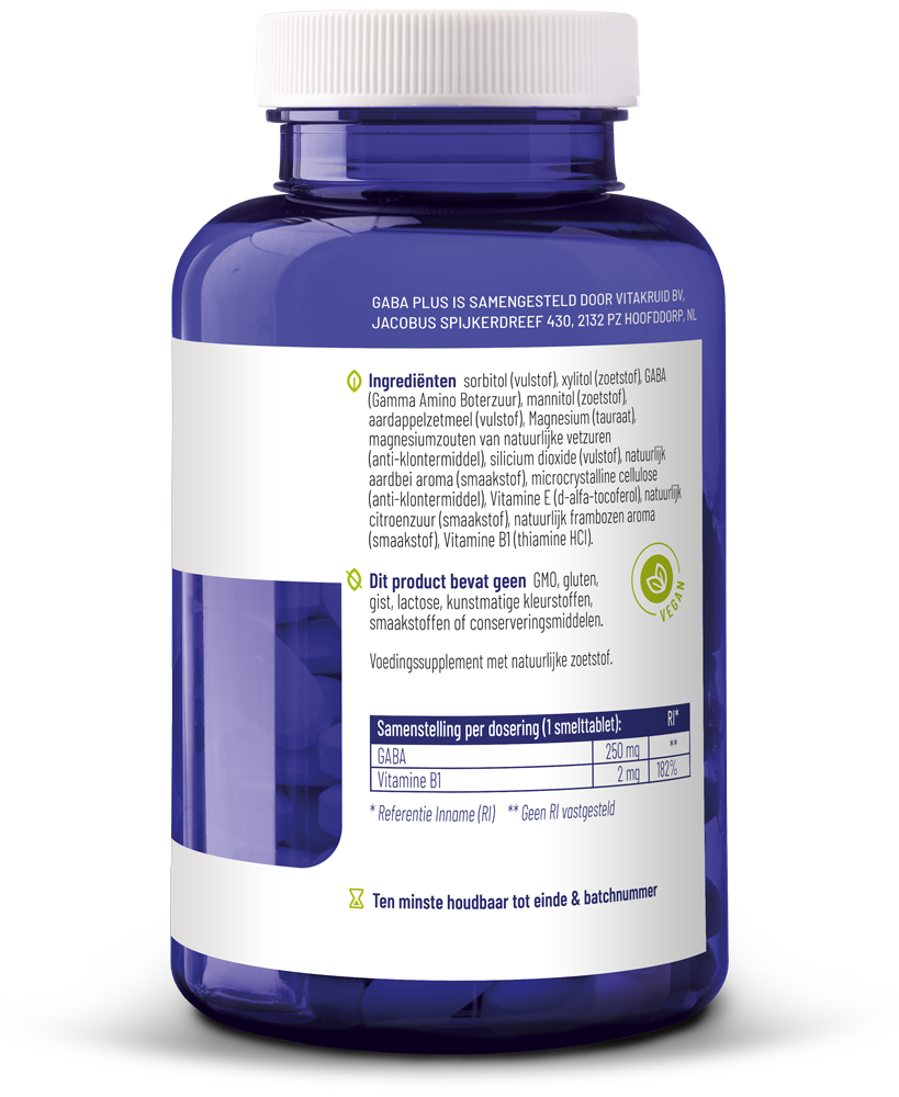 Vitakruid GABA Plus (180 smelttabletten) - image 2