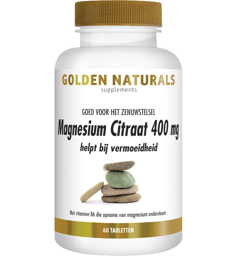 Golden Naturals Magnesium citraat 400 mg (60 tabletten)