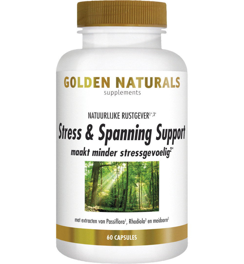 Golden Naturals Stress & spanning support (60 vega capsules)