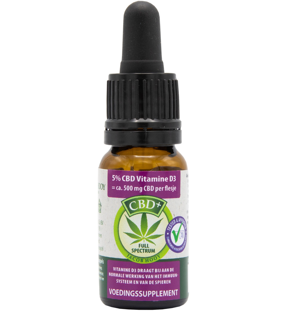 Jacob Hooy CBD Olie 5% Met Vitamine D (10 ml)
