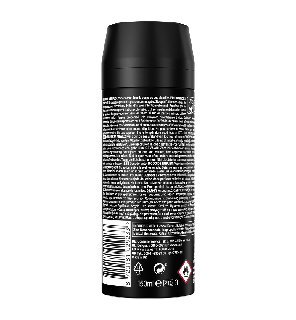 Axe Deodorant bodyspray black (150 ml) - image 2