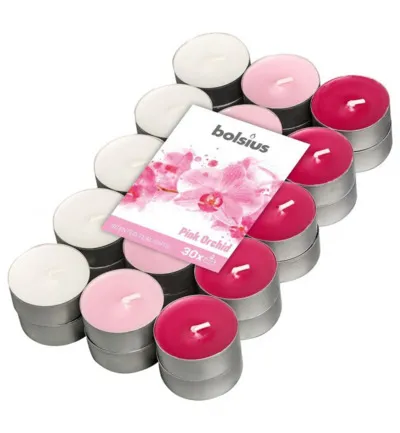 Bolsius Geurtheelicht Multi Colour Brick 30 Orchid (18 stuks)