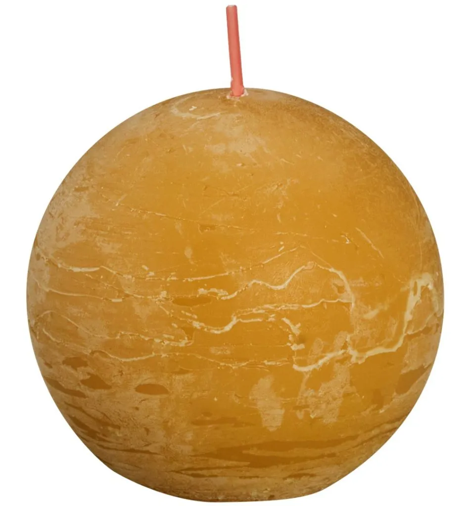 Bolsius Shine Rustiek Bolkaars ?76 Honeycomb Yellow (1 stuk)