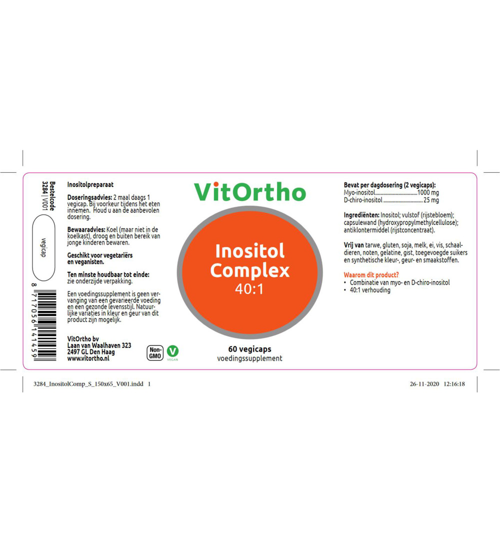 VitOrtho Inositol complex (60 vega capsules)